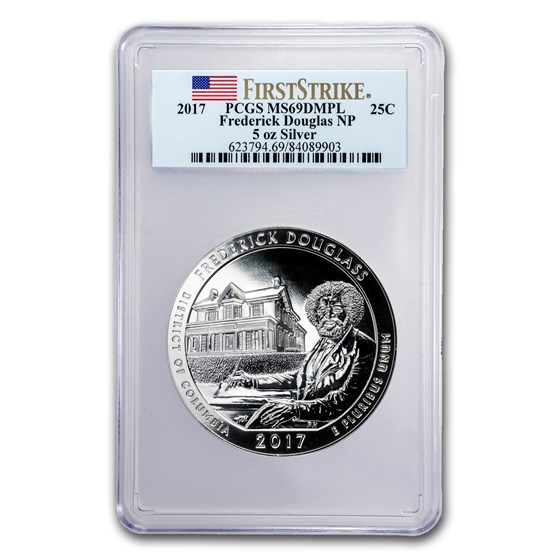 2017 5 oz Silver ATB Frederick Douglass MS-69 DMPL PCGS (FS) 2017 5 oz Silver ATB Frederick Douglass MS-69 DMPL PCGS (FS)